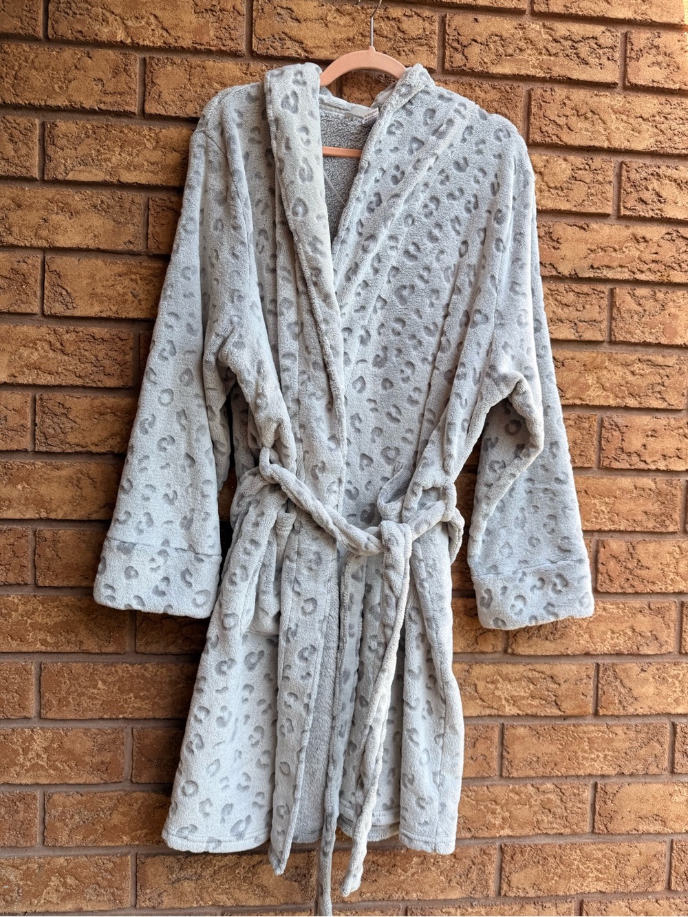 George Animal Print Fleece Bathrobe